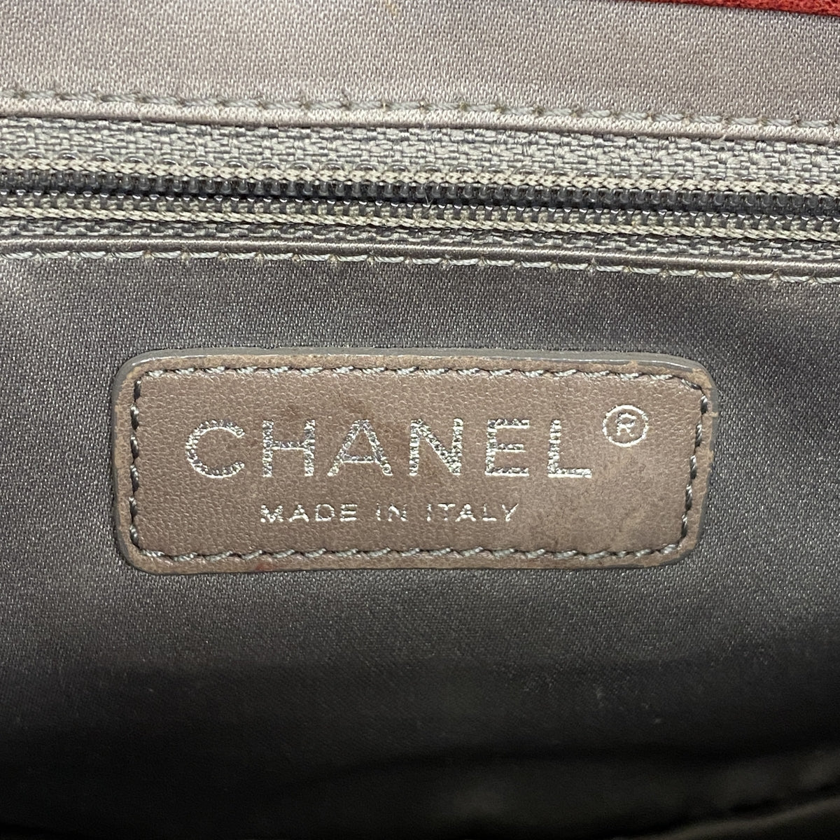 【6hb0301】シャネル ショルダーバッグ ミニマトラッセ Wチェーン ラムスキン レッド シルバー金具【中古】レディース