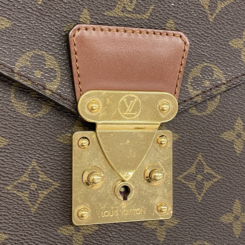 【6hb0306】ルイヴィトン ハンドバッグ モノグラム コンコルド M51190 ブラウン【中古】レディース