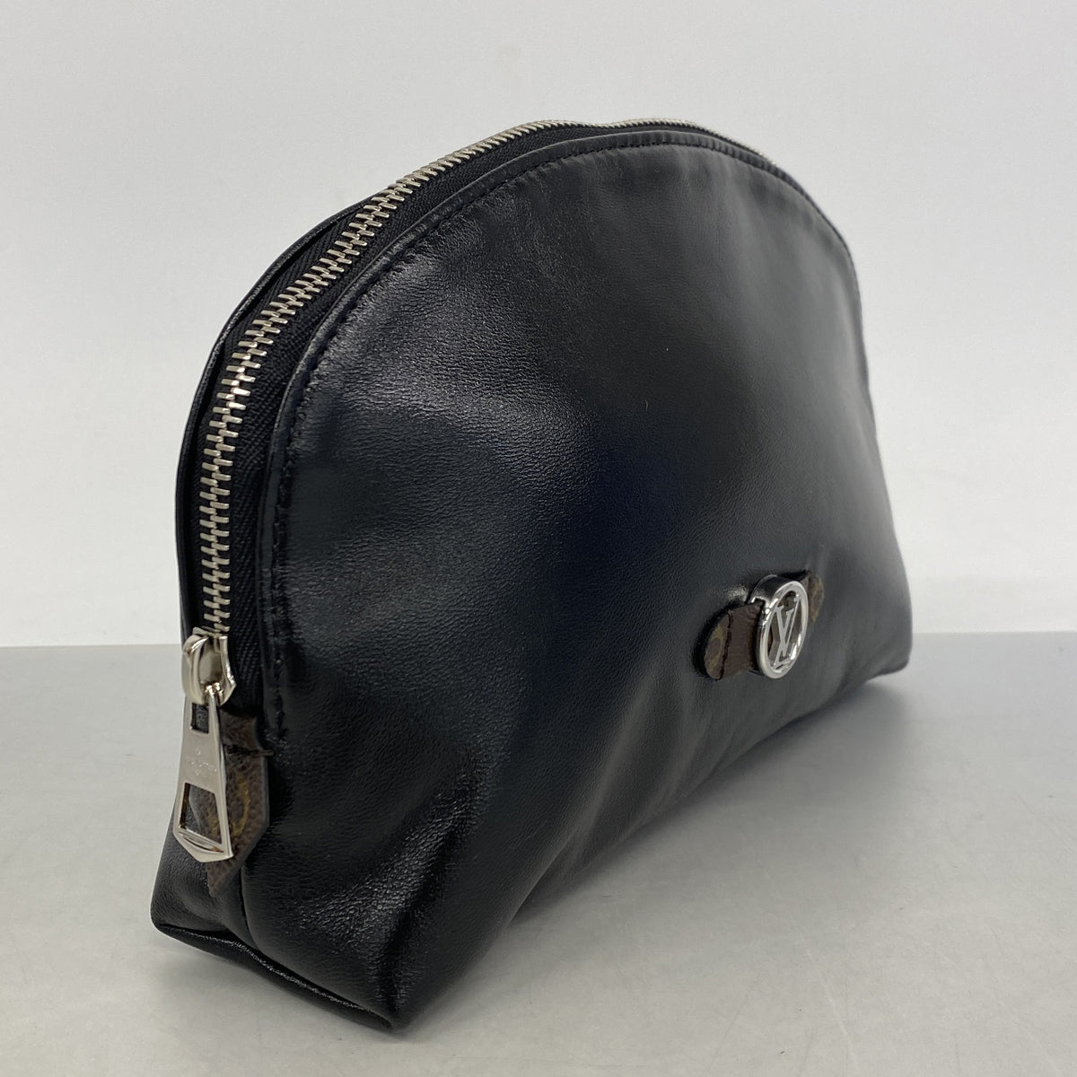 【6hb0318】ルイヴィトン ポーチ ポシェットコスメティックMM M15206 ブラック【中古】レディース