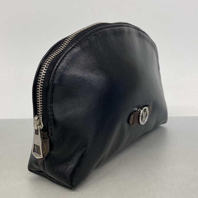 【6hb0318】ルイヴィトン ポーチ ポシェットコスメティックMM M15206 ブラック【中古】レディース