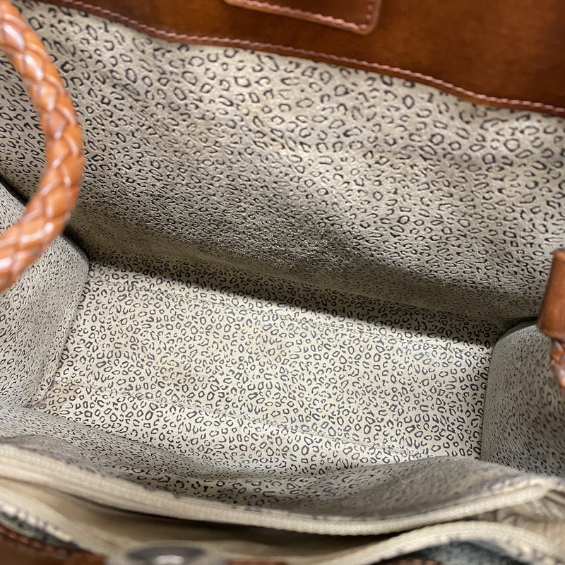 【6hb0321】カルティエ トートバッグ パンテール レザー ブラウン シルバー金具【中古】レディース