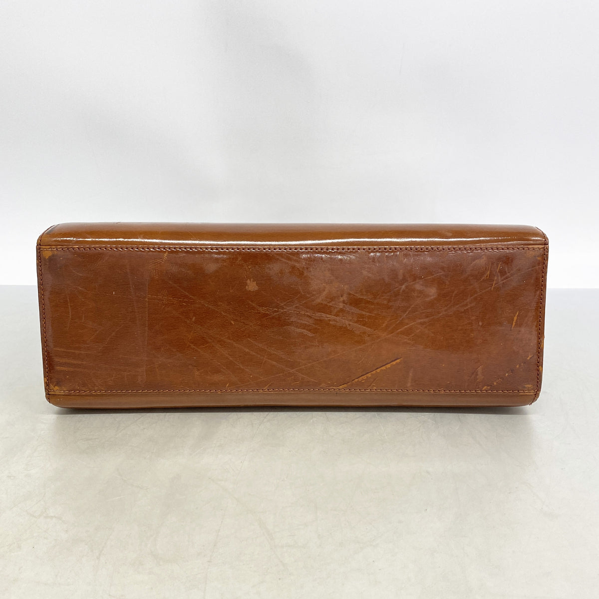 【6hb0321】カルティエ トートバッグ パンテール レザー ブラウン シルバー金具【中古】レディース
