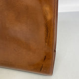【6hb0321】カルティエ トートバッグ パンテール レザー ブラウン シルバー金具【中古】レディース