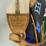 【6hb0329】ルイヴィトン ポーチ モノグラム・マルチカラー ポシェットアクセソワール M92648 ノワール【中古】レディース