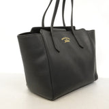 【6hb0332-k】グッチ トートバッグ スウィング 354408 レザー ブラック ゴールド金具【中古】レディース