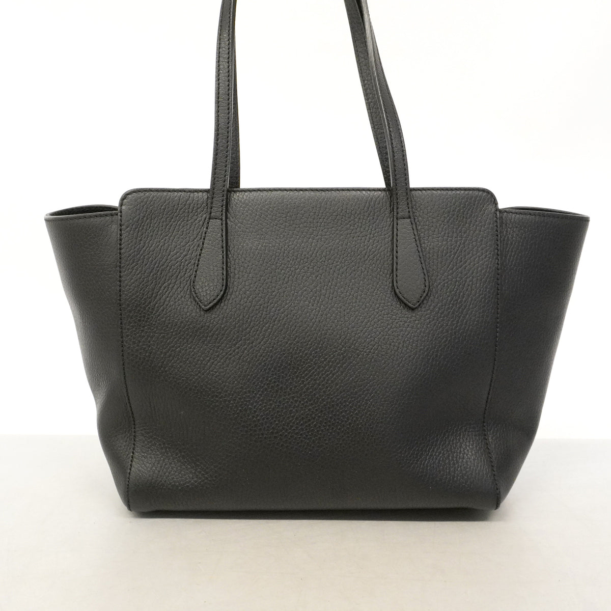 【6hb0332-k】グッチ トートバッグ スウィング 354408 レザー ブラック ゴールド金具【中古】レディース