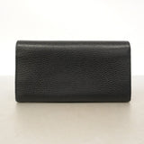 【6hb0333-k】グッチ 長財布 GGマーモント 456116 レザー ブラック ゴールド金具【中古】メンズ
