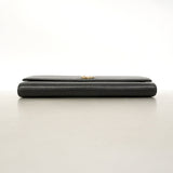 【6hb0333-k】グッチ 長財布 GGマーモント 456116 レザー ブラック ゴールド金具【中古】メンズ