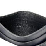 【6hb0334-k】グッチ カードケース グッチシマ 473927 レザー ブラック シルバー金具【中古】メンズ レディース ユニセックス