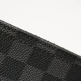 【6hb0338-k】ルイヴィトン クラッチバッグ ダミエ・グラフィット ポッシュドキュマン N48247 ブラック【中古】メンズ