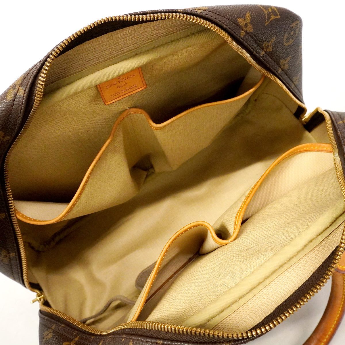 【6hb0342】ルイヴィトン ハンドバッグ モノグラム ドーヴィル M47270 ブラウン【中古】レディース