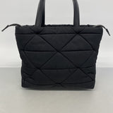 【6hb0345-k】プラダ ハンドバッグ テスート パデット ナイロン ブラック シルバー金具 2wayバッグ【中古】レディース