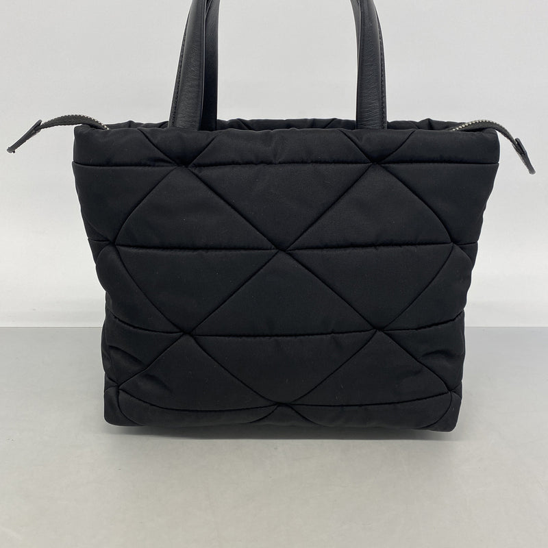 【6hb0345-k】プラダ ハンドバッグ テスート パデット ナイロン ブラック シルバー金具 2wayバッグ【中古】レディース