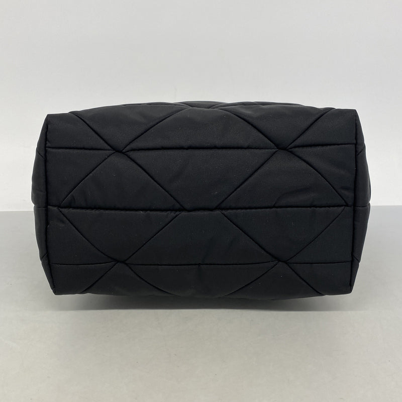 【6hb0345-k】プラダ ハンドバッグ テスート パデット ナイロン ブラック シルバー金具 2wayバッグ【中古】レディース