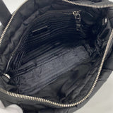 【6hb0345-k】プラダ ハンドバッグ テスート パデット ナイロン ブラック シルバー金具 2wayバッグ【中古】レディース