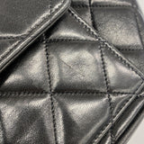 【6hb0349-k】シャネル リュック・デイパック マトラッセ ラムスキン ブラック ゴールド金具【中古】レディース