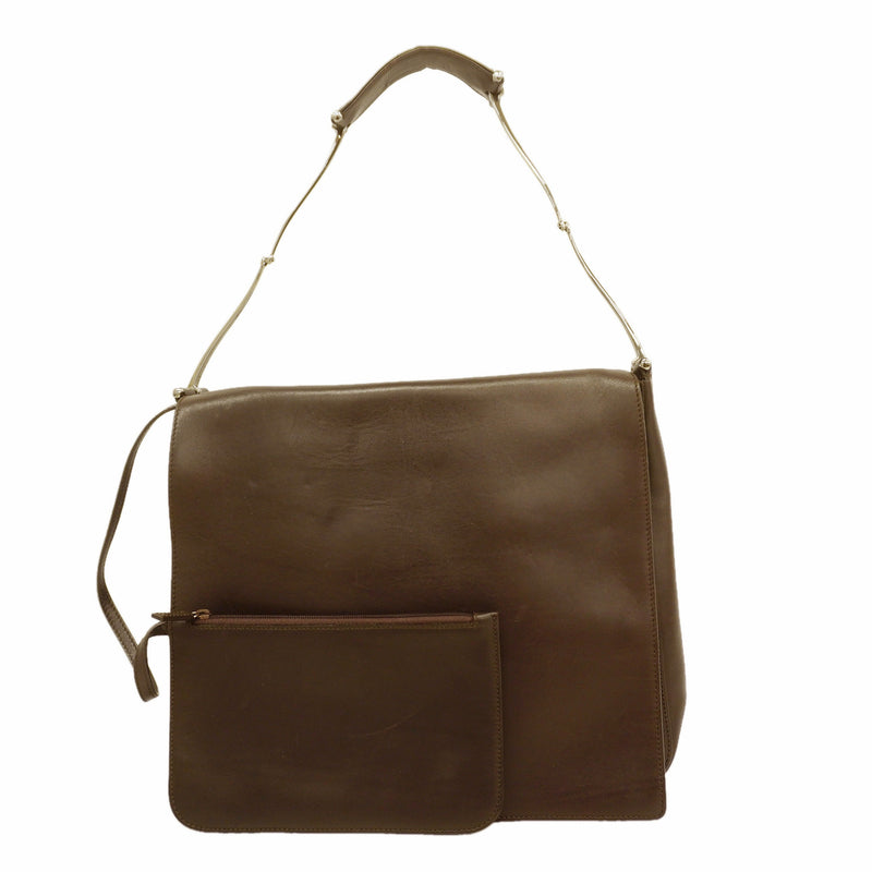 【6hb0355-k】グッチ ハンドバッグ ホースビット 001 3180 レザー ダークブラウン シルバー金具【中古】レディース
