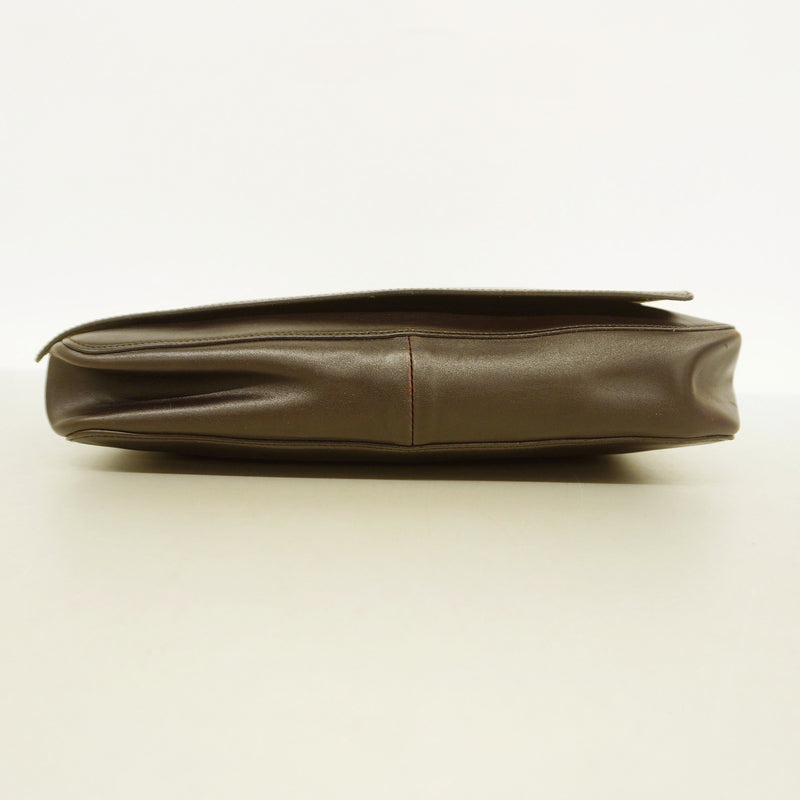 【6hb0355-k】グッチ ハンドバッグ ホースビット 001 3180 レザー ダークブラウン シルバー金具【中古】レディース