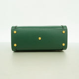 【6hb0357-k】グッチ ハンドバッグ バンブー 702732 レザー グリーン ゴールド金具 2wayバッグ【中古】レディース