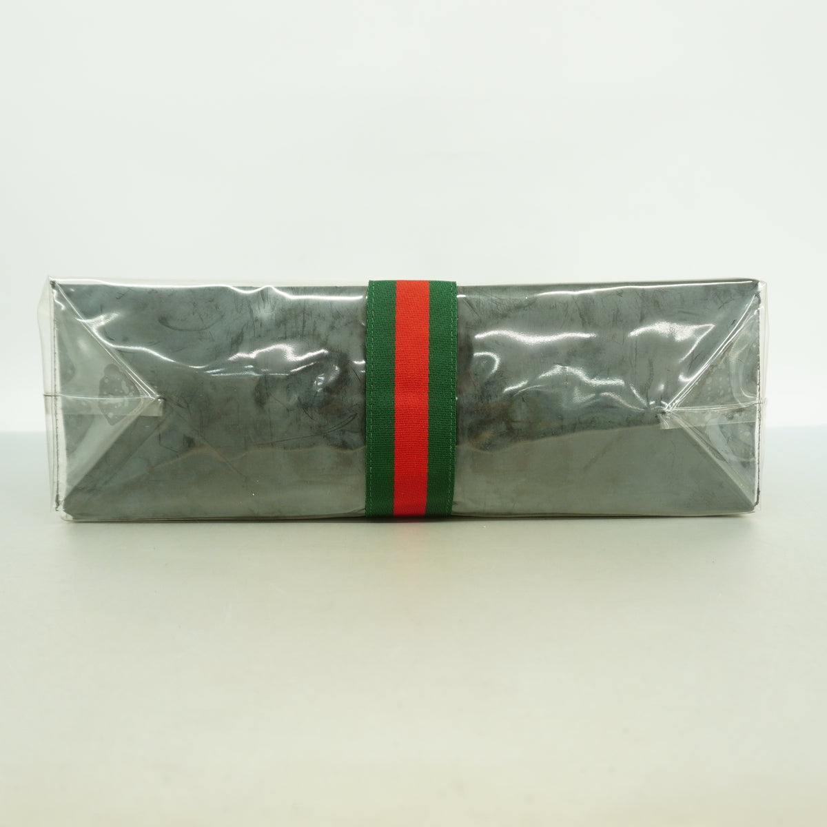 【6hb0358-k】グッチ トートバッグ シェリーライン PVC ブラック【中古】メンズ