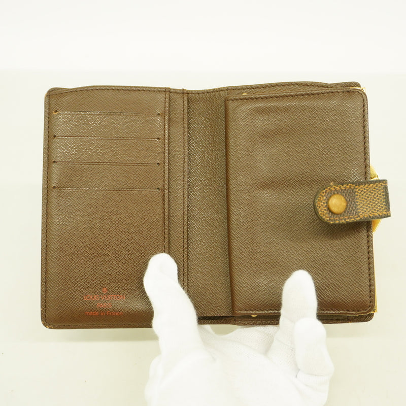 【6hb0361-k】ルイヴィトン 財布 ダミエ ポルトモネビエヴィエノワ N61664 エベヌ【中古】レディース