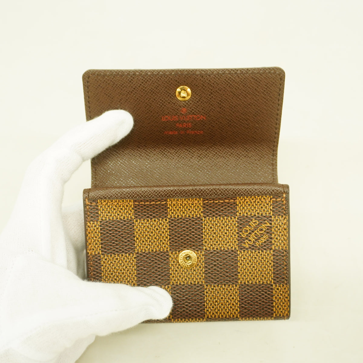 【6hb0362-k】ルイヴィトン コインケース ダミエ ポルトモネプラ N61930 エベヌ【中古】メンズ レディース ユニセックス
