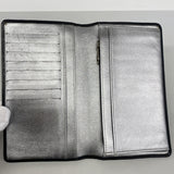 【6hb0372-k】シャネル 長財布 マドモアゼル ラムスキン ブラック シルバー金具【中古】レディース