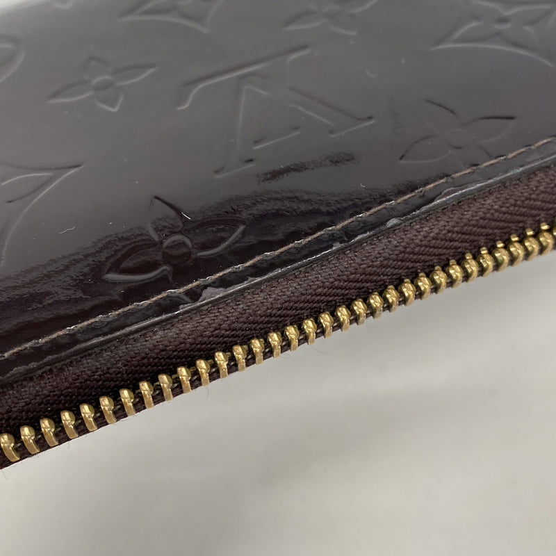 【6hb0374-k】ルイヴィトン 長財布 ヴェルニ ジッピーウォレット M93522 アマラント【中古】レディース