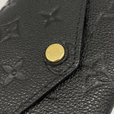 【6hb0377-k】ルイヴィトン 三つ折り財布 モノグラム・アンプラント ポルトフォイユキュリユーズコンパクト M60568 ノワール【中古】レディース