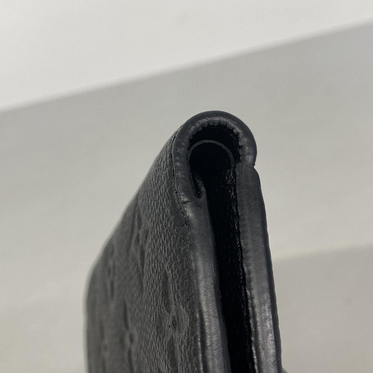 【6hb0377-k】ルイヴィトン 三つ折り財布 モノグラム・アンプラント ポルトフォイユキュリユーズコンパクト M60568 ノワール【中古】レディース