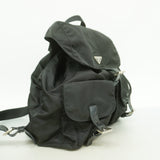 【6hb0379-k】プラダ リュック・デイパック ナイロン ブラック シルバー金具【中古】メンズ レディース ユニセックス