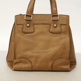 【6hb0388】セリーヌ ハンドバッグ レザー ブラウン シルバー金具【中古】レディース