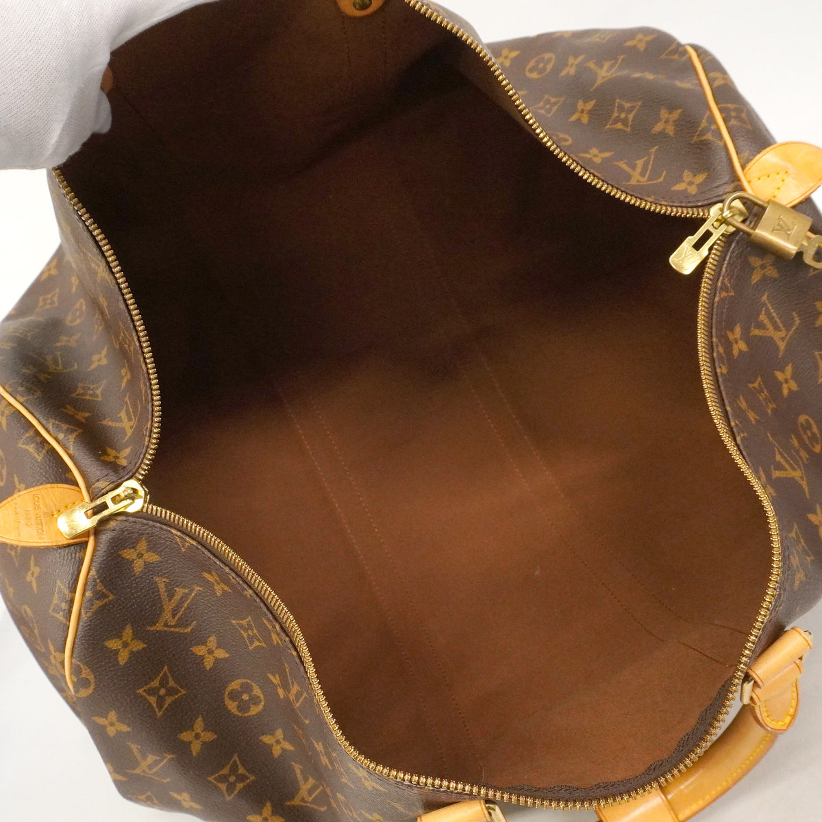 【6hb0389】ルイヴィトン ボストンバッグ モノグラム キーポル55 M41424 ブラウン【中古】メンズ レディース ユニセックス