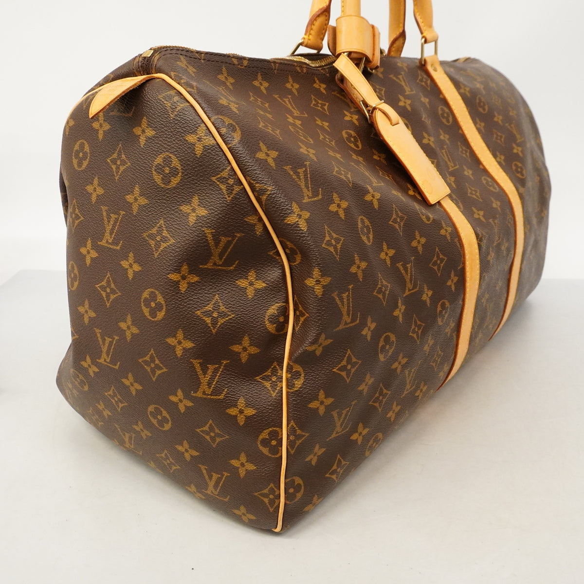 【6hb0389】ルイヴィトン ボストンバッグ モノグラム キーポル55 M41424 ブラウン【中古】メンズ レディース ユニセックス
