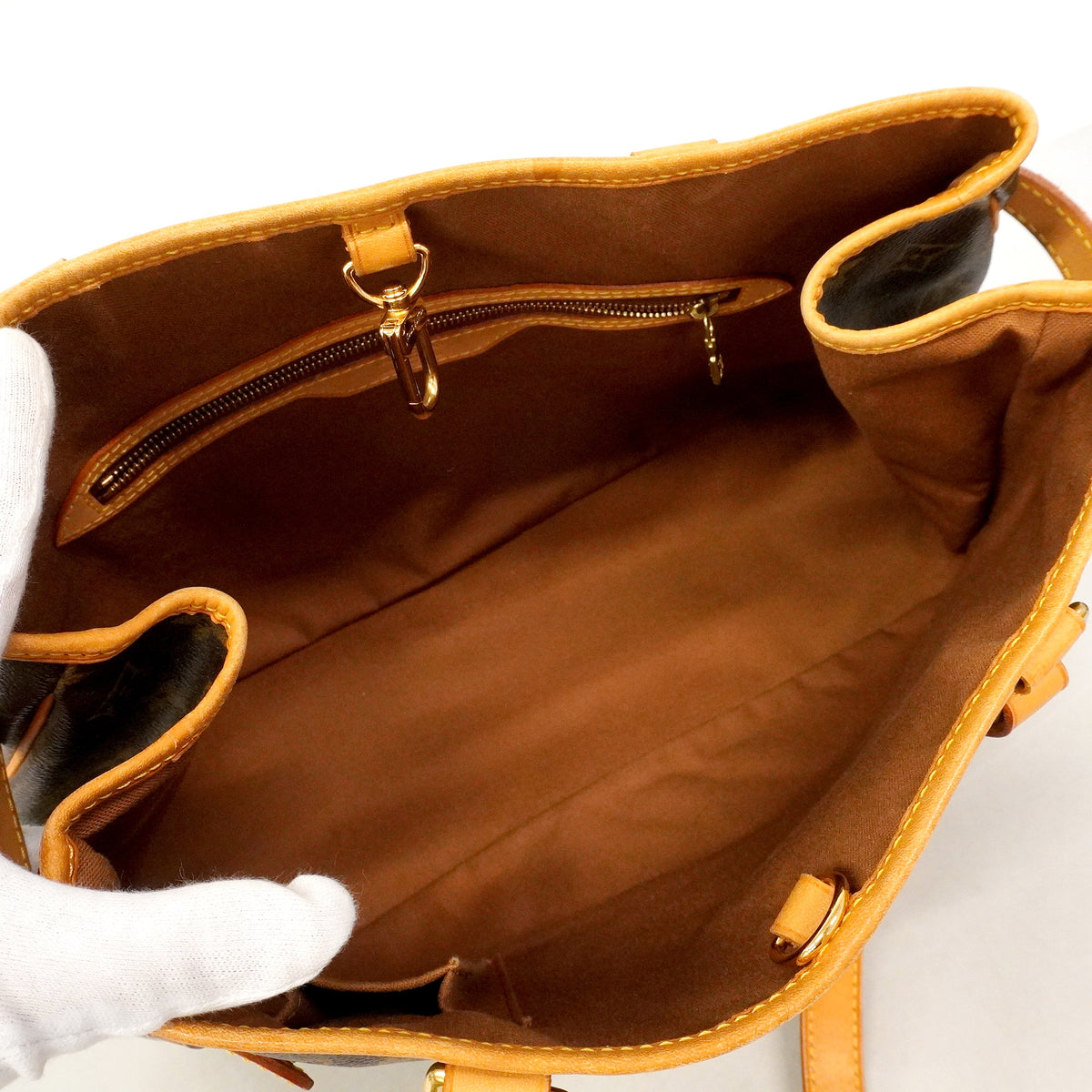 【6hb0392】ルイヴィトン トートバッグ モノグラム バティニョールオリゾンタル M51154 ブラウン【中古】レディース
