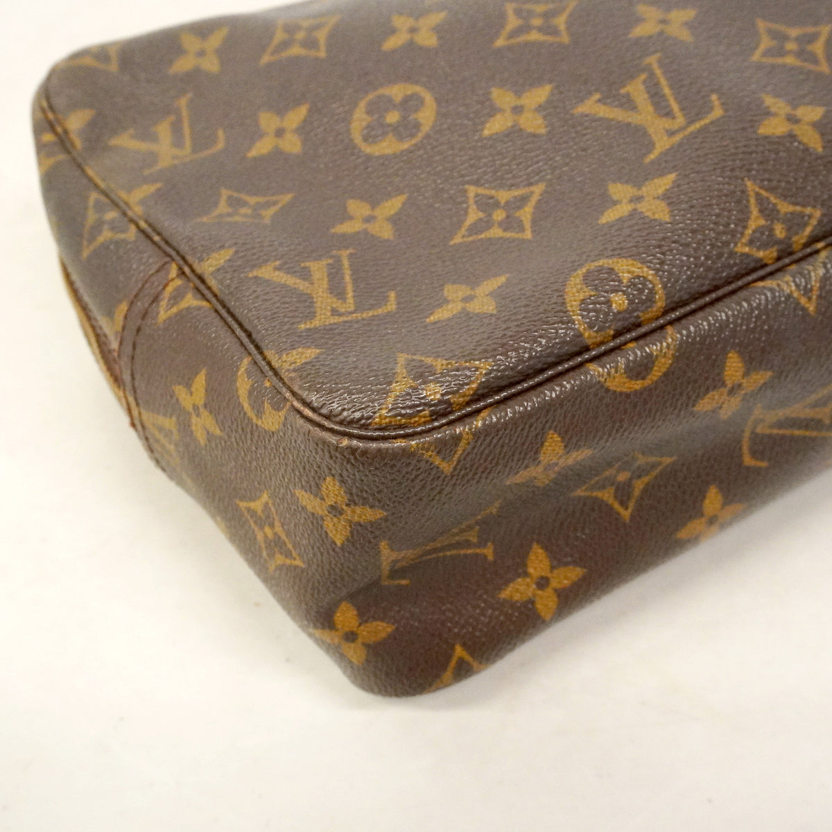 【6hb0395】ルイヴィトン ポーチ モノグラム トゥルーストワレット28 M47522 ブラウン【中古】レディース