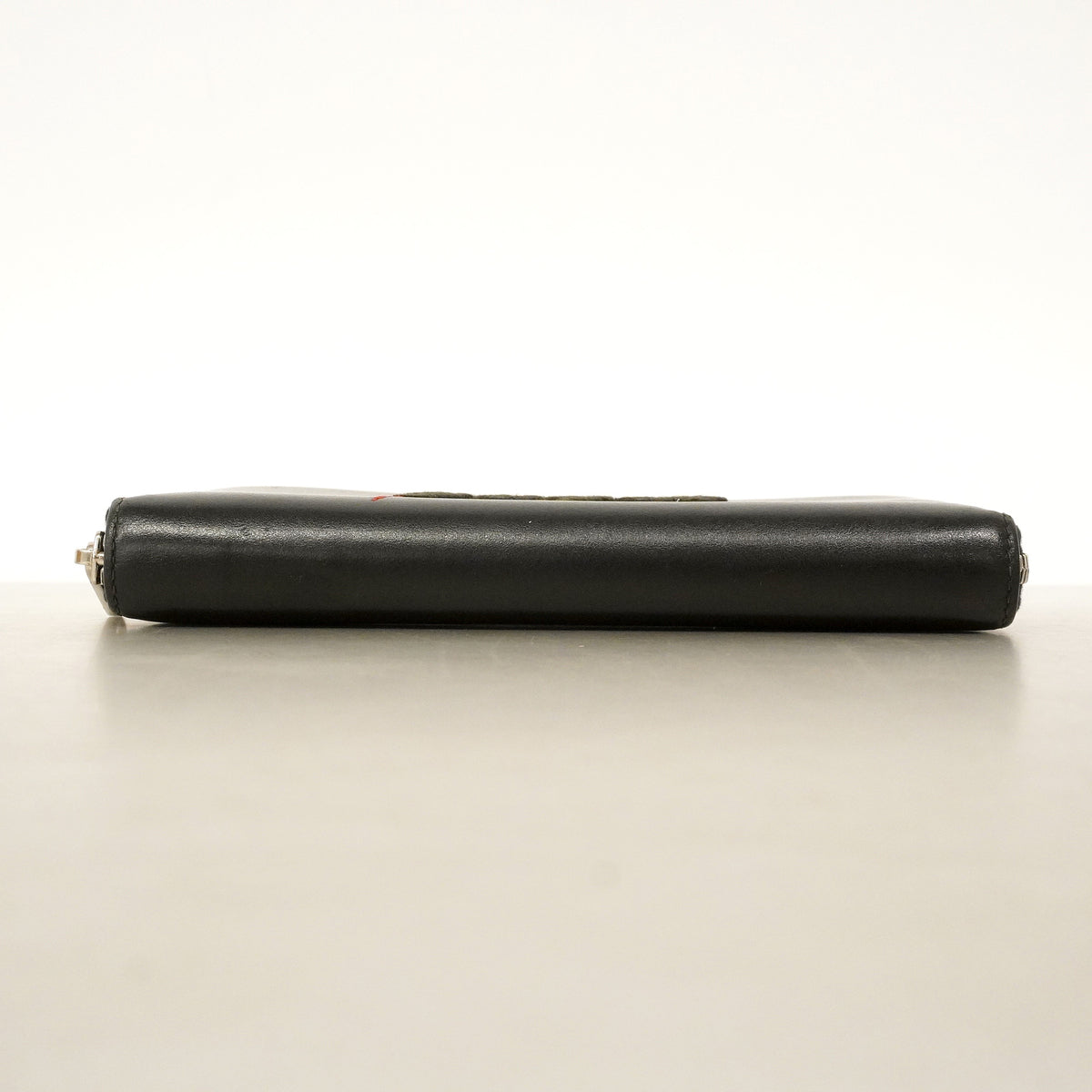 【6hb0397-k】グッチ 長財布 グッチブレード 597677 レザー ブラック シルバー金具【中古】メンズ