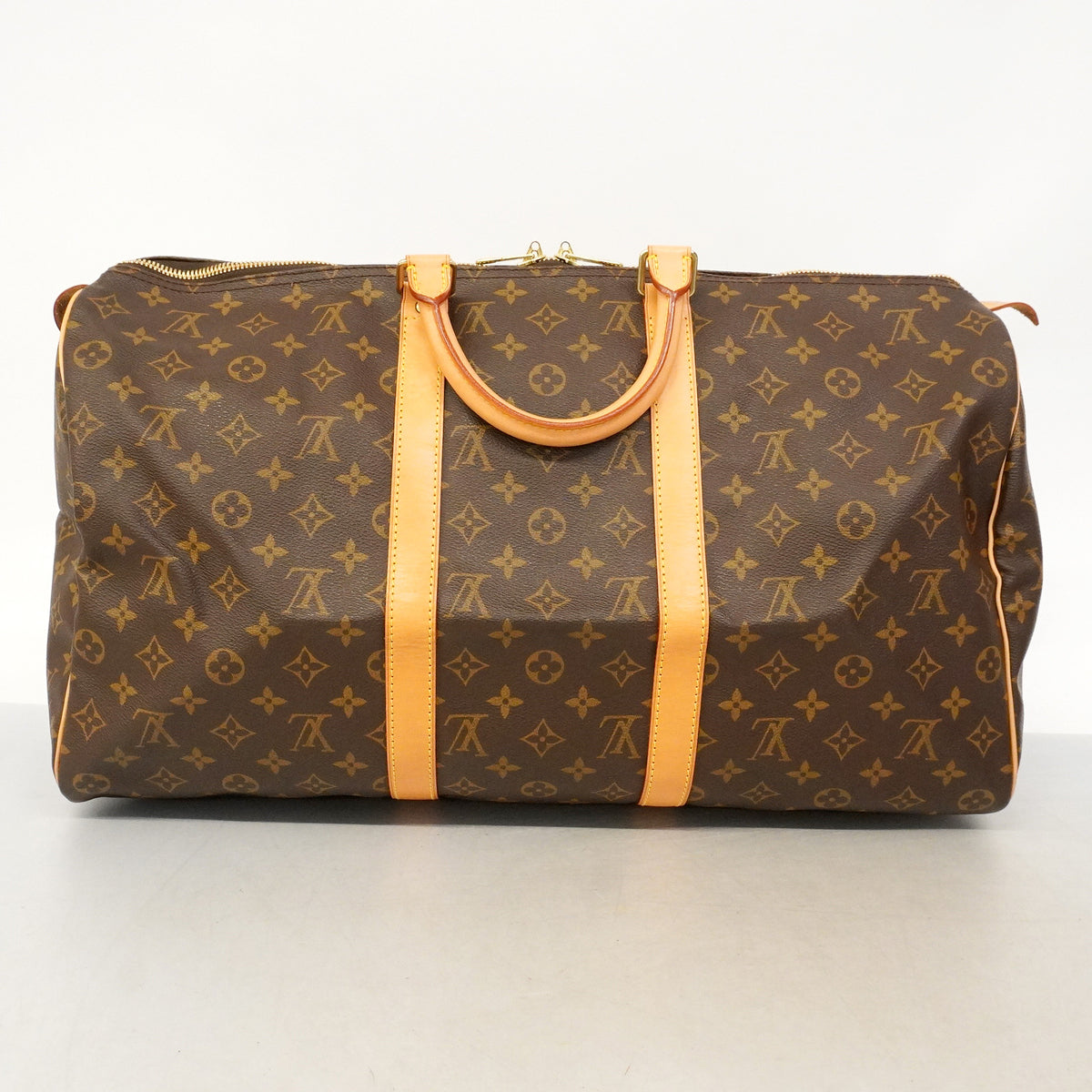 【6hb0412】ルイヴィトン ボストンバッグ モノグラム キーポル50 M41426 ブラウン【中古】メンズ レディース ユニセックス