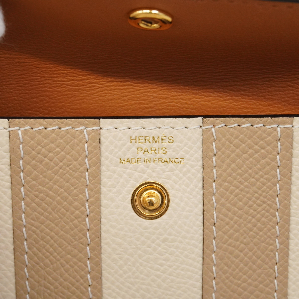 【6hb0416】エルメス ベルト ケリーベルト ヴォーエプソン トレンチ ゴールド金具 K刻印【中古】レディース