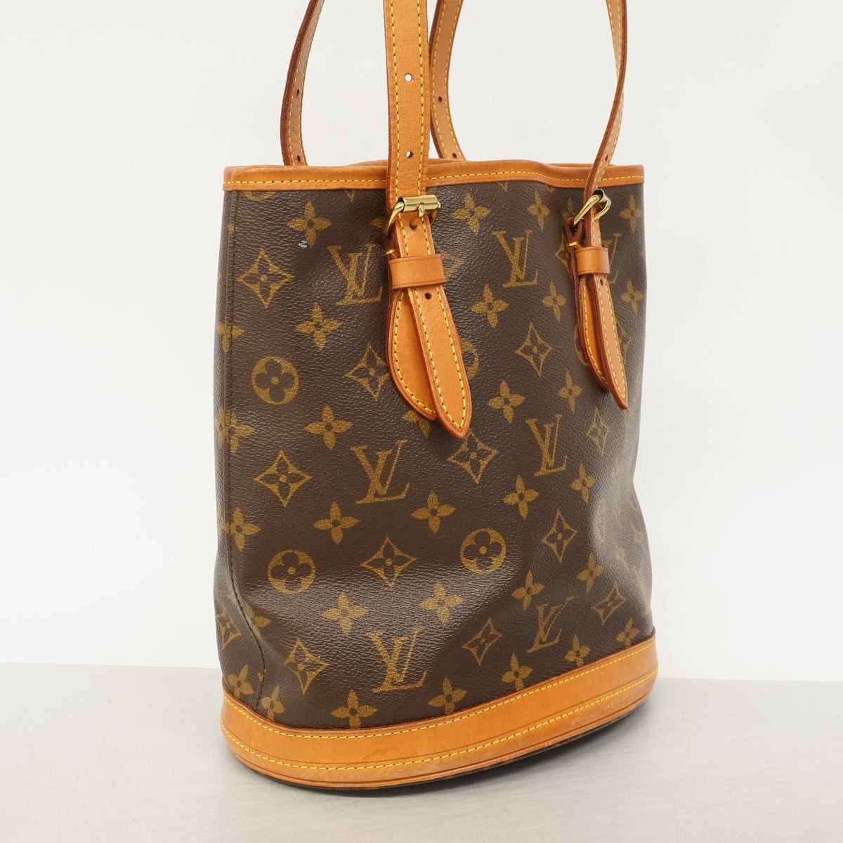 【6hb0420】ルイヴィトン トートバッグ モノグラム バケットPM M42238 ブラウン【中古】レディース