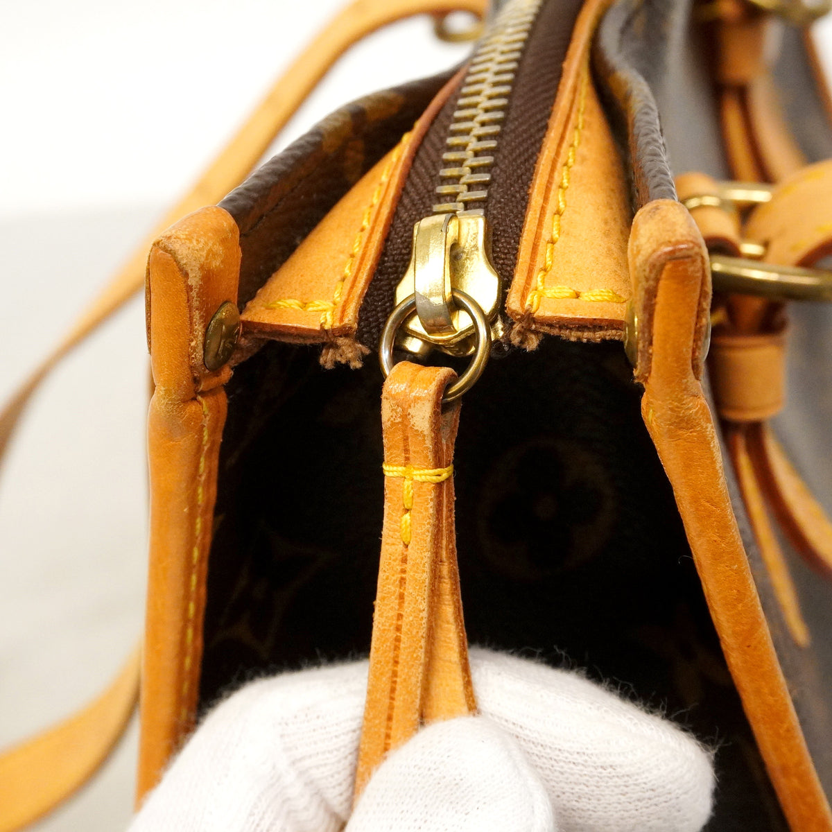 【6hb0421】ルイヴィトン トートバッグ モノグラム ポパンクールオ M40007 ブラウン【中古】レディース