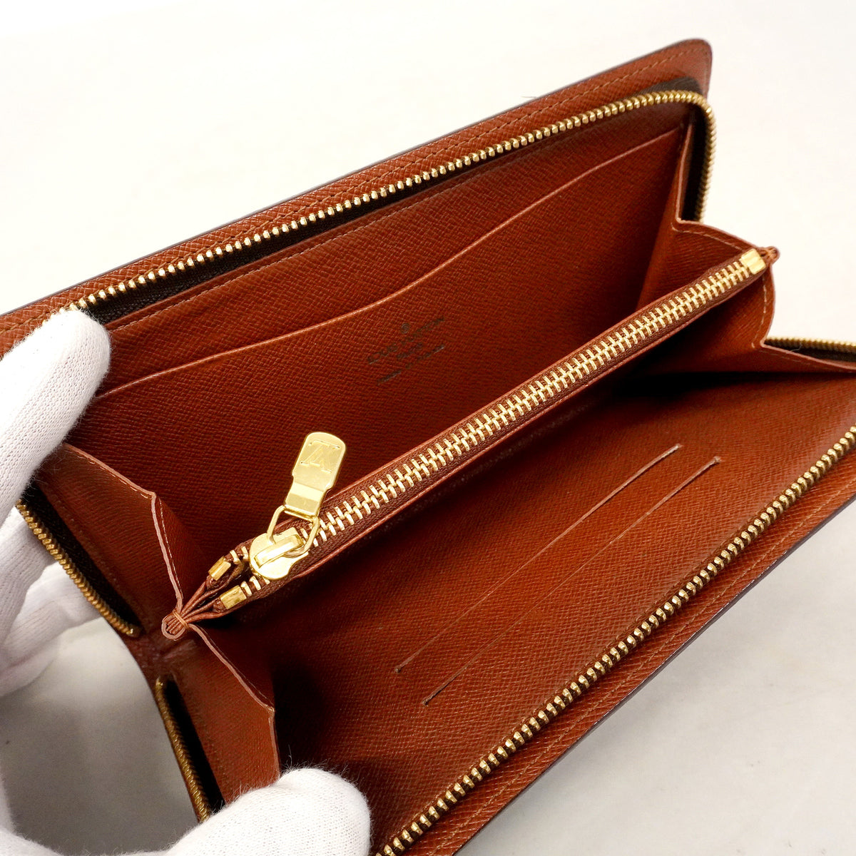 【6hb0426】ルイヴィトン 長財布 モノグラム ポルトモネジップ M61727 ブラウン【中古】メンズ レディース ユニセックス