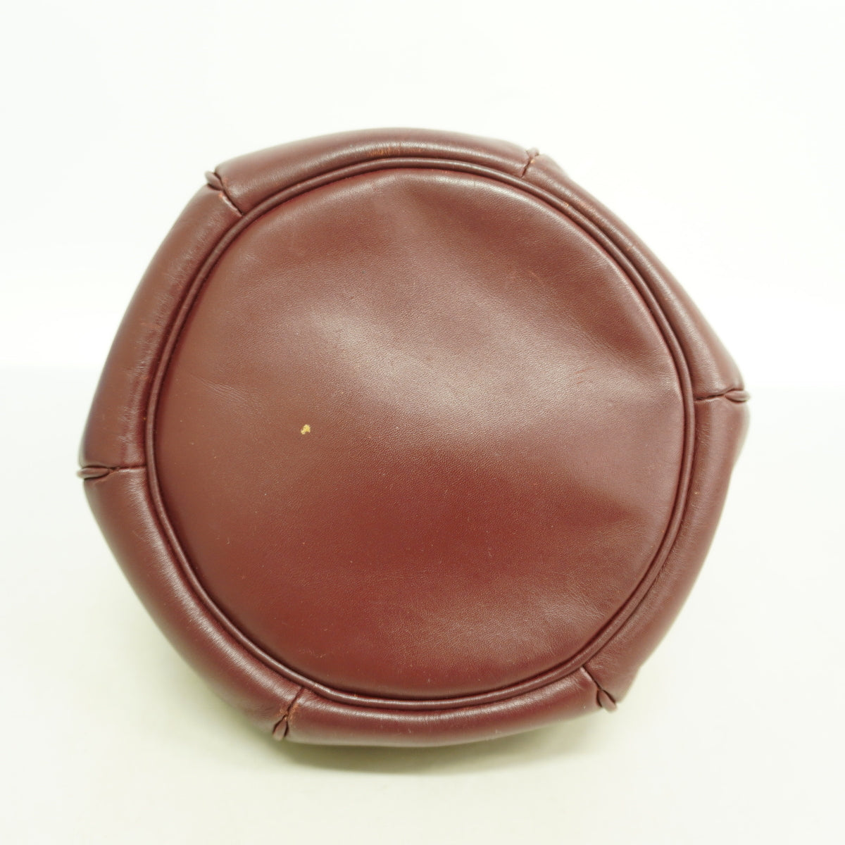 【6hb0435】カルティエ ショルダーバッグ マスト レザー ボルドー ゴールド金具【中古】レディース