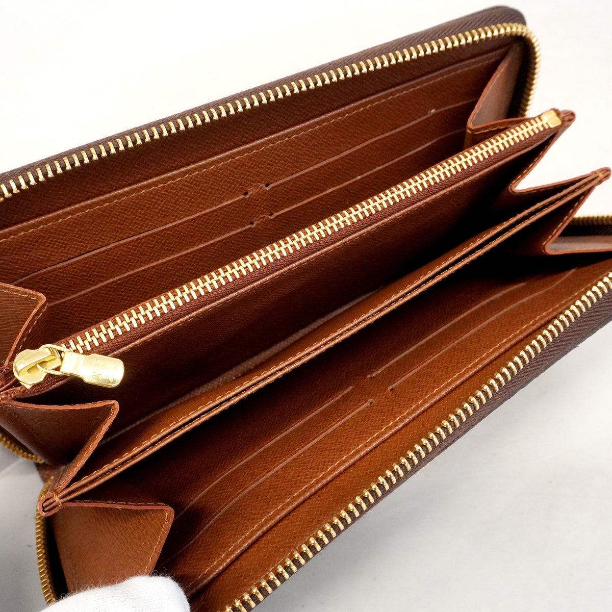 【6hb0453】ルイヴィトン 長財布 モノグラム ジッピーウォレット M60017 ブラウン【中古】メンズ レディース ユニセックス