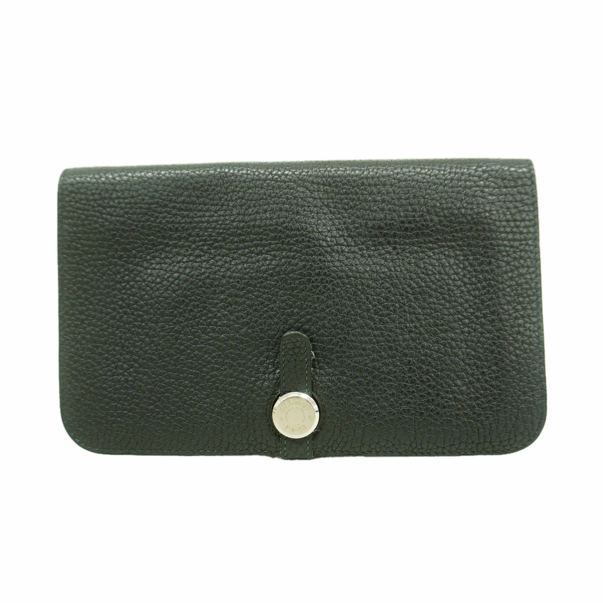 【6hb0456】エルメス 長財布 ドゴンGM トゴ ブラック シルバー金具 □L刻印【中古】メンズ レディース ユニセックス