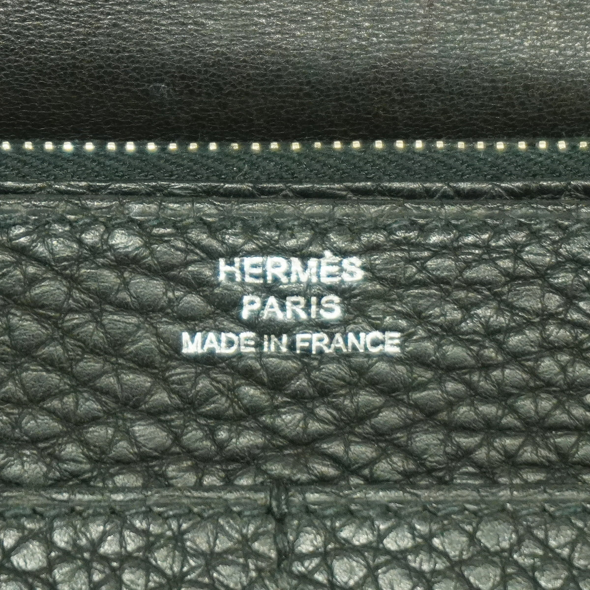 【6hb0456】エルメス 長財布 ドゴンGM トゴ ブラック シルバー金具 □L刻印【中古】メンズ レディース ユニセックス