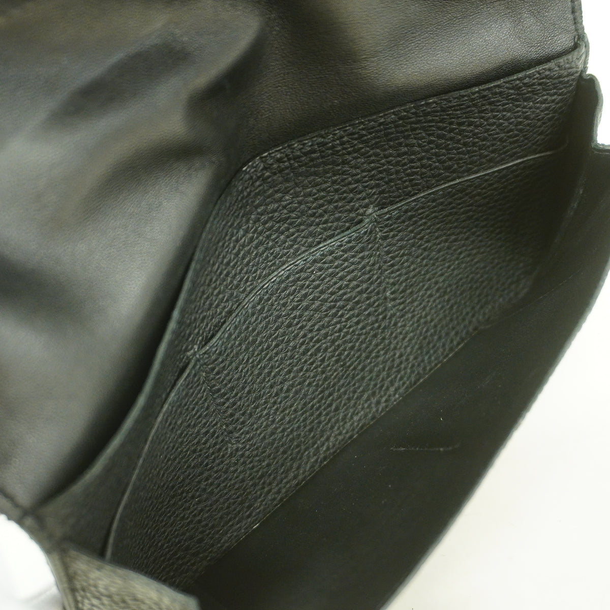 【6hb0456】エルメス 長財布 ドゴンGM トゴ ブラック シルバー金具 □L刻印【中古】メンズ レディース ユニセックス