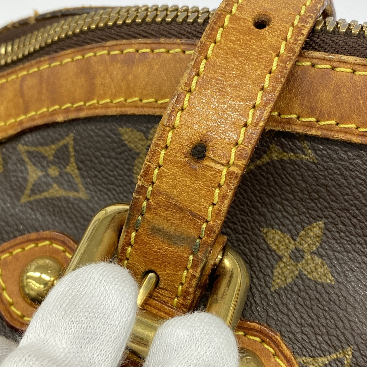 【6hb0476】ルイヴィトン ハンドバッグ モノグラム ティヴォリGM M40144 ブラウン【中古】レディース