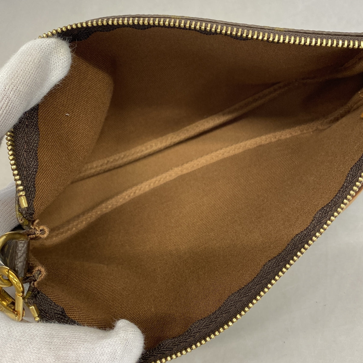 【6hb0479】ルイヴィトン ポーチ モノグラム ポシェットアクセソワール M51980 ブラウン【中古】レディース