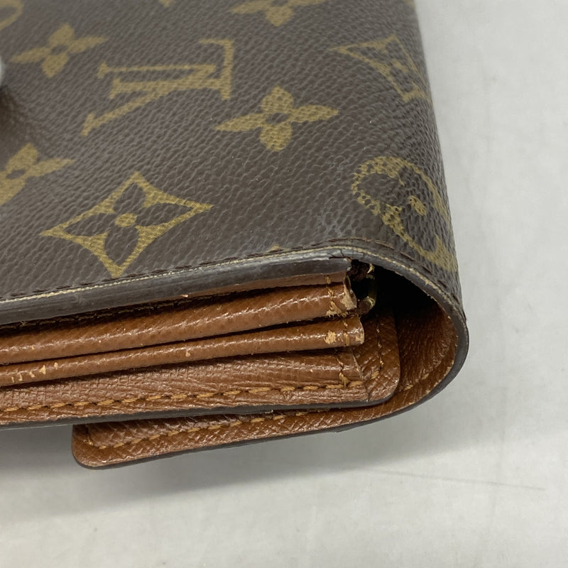 【6hb0482】ルイヴィトン 長財布 モノグラム ポシェットポルトモネクレディ M61726 ブラウン【中古】レディース